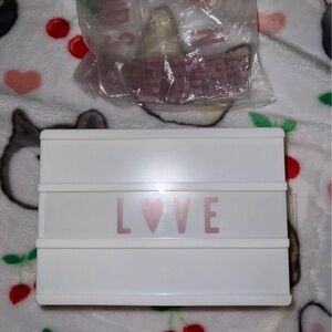 mini pink light up letter/word board